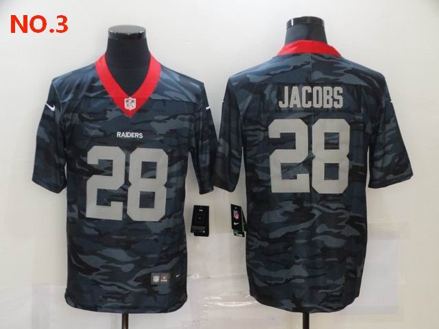 Men's Las Vegas Raiders 28 Josh Jacobs Jersey NO.3;